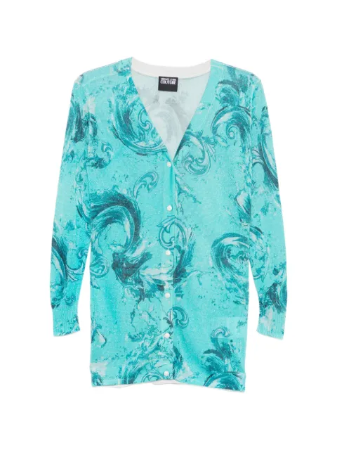 Versace Jeans Couture printed cardigan Blue 80HAFM06CMN11