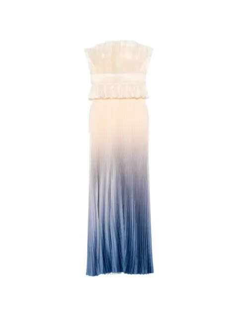 L'IDÉE Masquerade pleated maxi dress Neutrals MASQUERADEGOWN