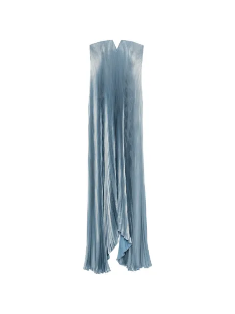 L'IDÉE Black Tie pleated strapless maxi dress Blue BLACKTIEGOWNWITH