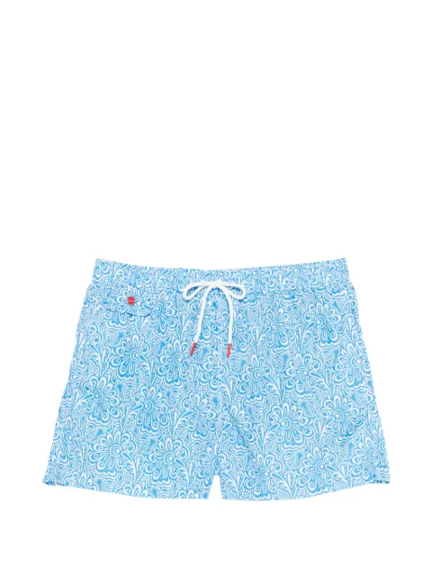 Kiton floral swim shorts Blue UCOM010K0742H40000
