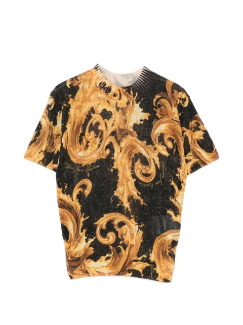 Versace Jeans Couture baroque-print T-shirt Black 80HAFM00CMN11G89