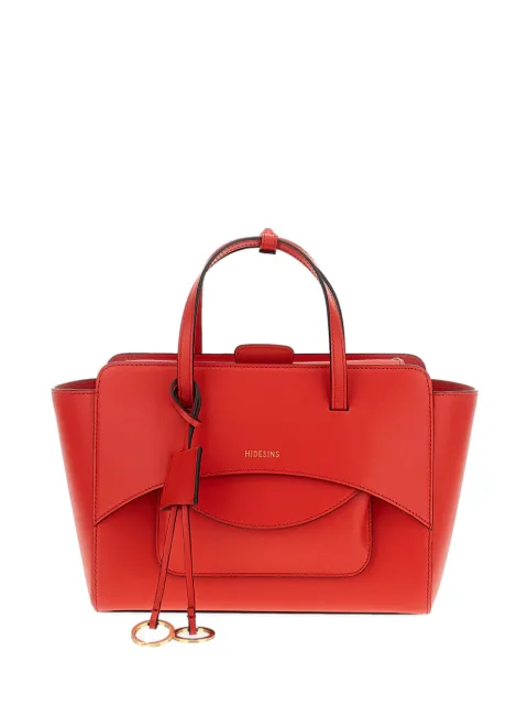HIDESINS top-handle leather tote bag Red FL12TRRED