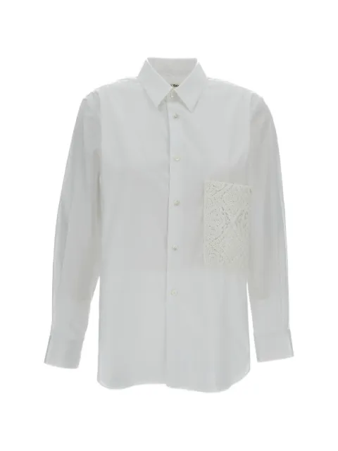 Comme Des Garçons lace-detail shirt White GQB012