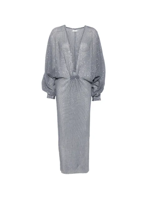 L'IDÉE Experimental sequin-embellished maxi dress Grey EXPERIMENTALGOWN