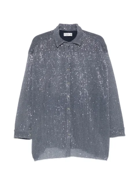 L'IDÉE La Musique sequin-embellished shirt Grey LAMUSIQUESHIRT