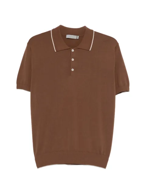 Canali piped polo shirt Brown MK02460C1164