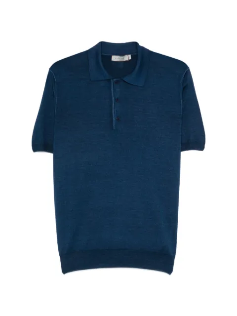 Canali button short-sleeve polo shirt Blue MX01165C0127