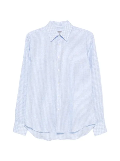 Canali gingham-pattern shirt Blue GL03755CSL7049
