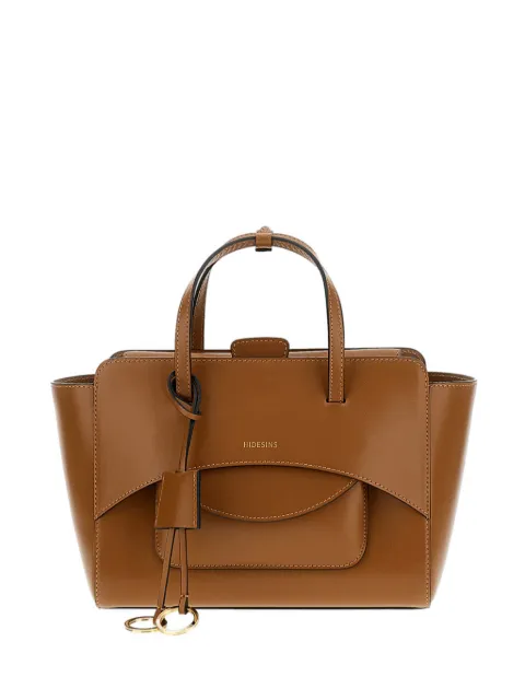 HIDESINS top handle leather tote bag Brown FL12TRCRM
