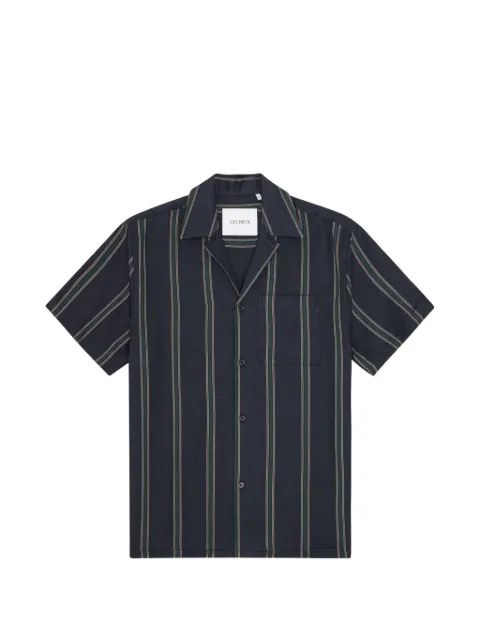 Les Deux Lawson vertical-stripe short-sleeve shirt Blue 1001389