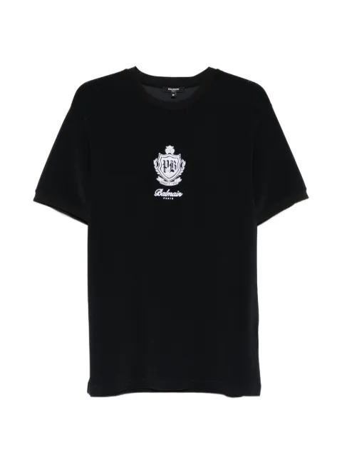 Balmain logo-embroidered T-shirt Black BWM3M1850001