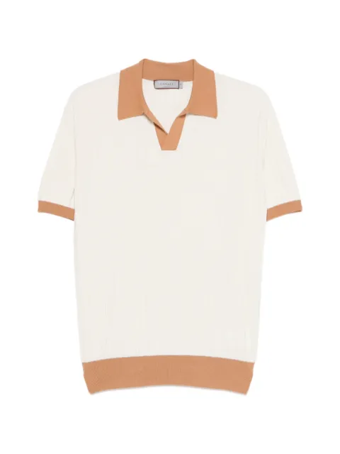 Canali contrast-trim T-shirt Neutrals MK02467C1167