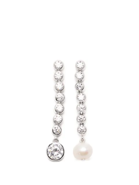 Completedworks zirconia-embellishment earrings Silver Z70S