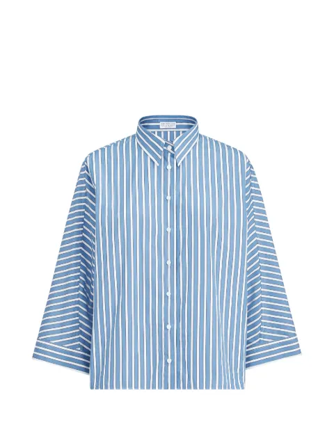 Brunello Cucinelli striped shirt Blue MH749MX716C001