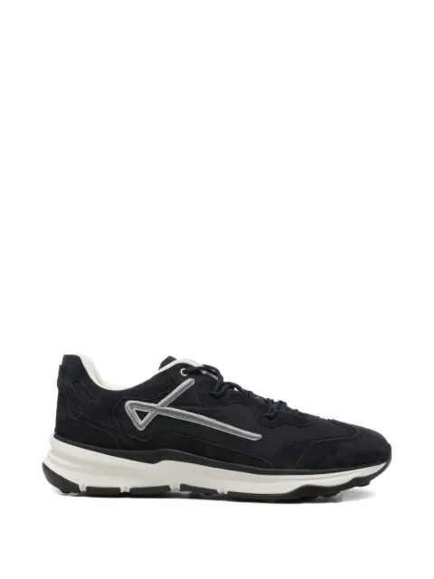 Herno logo-appliqué leather sneakers Blue SH000051U50009