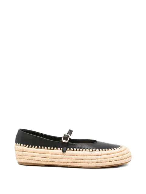Paloma Barceló strappy woven flat pumps Black 302602