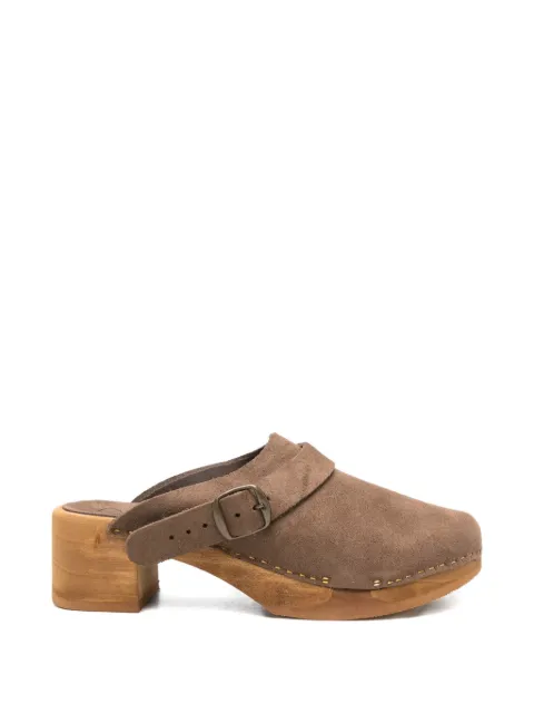 Bosabo Annaé buckle suede clogs Brown COMPLIBA059
