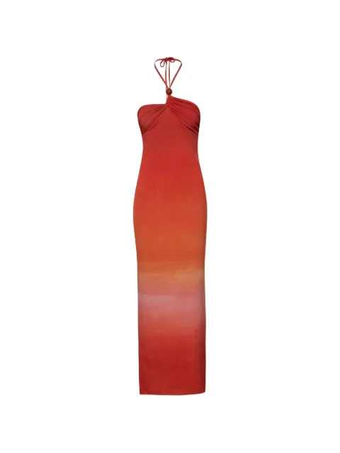 Baobab resin stone self-tie maxi dress Red 6010894