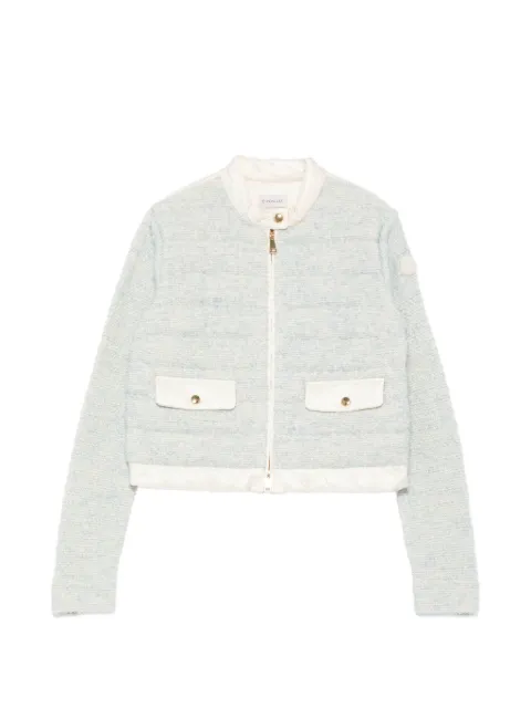 Moncler padded zip-up cardigan Blue L10939B00011M8923