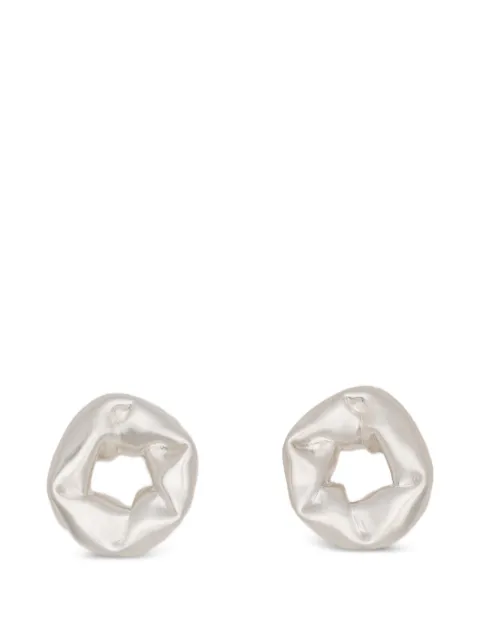 Completedworks Oversized Scrunch embellished earrings Silver R2222S
