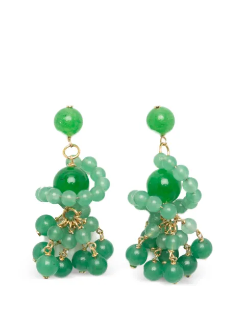 Completedworks beaded drop earrings Gold H73GREEN