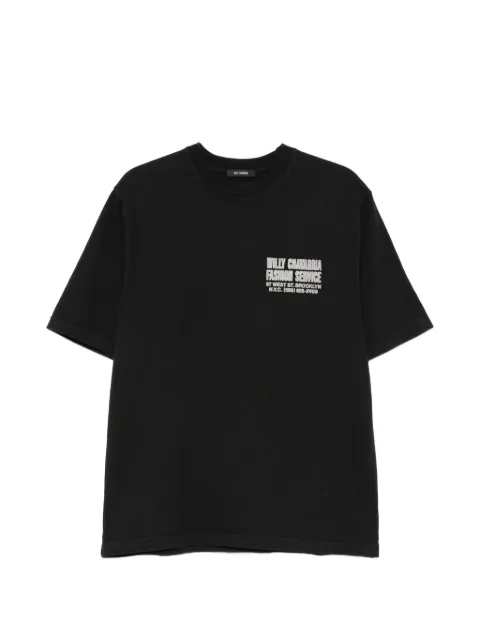 Willy Chavarria Fashion Services logo-print cotton T-shirt Black WCJSY0180