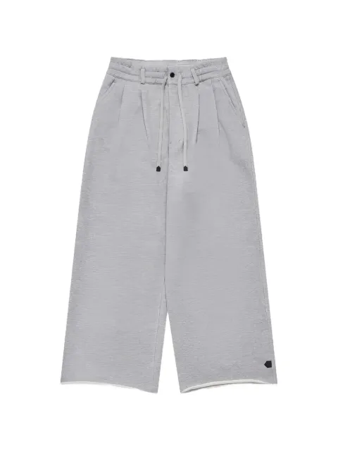 Dover Street Market drawstring-detail pleated cotton track pants Grey DSM01P005