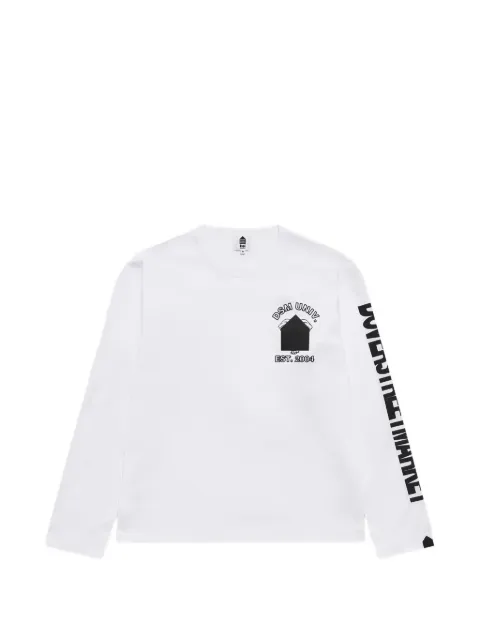 Dover Street Market logo-print long-sleeve T-shirt White DSM01T003