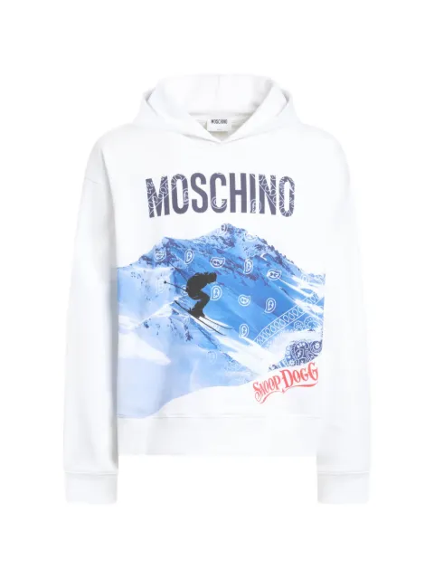 Moschino x Snoop Dogg graphic-print hoodie White A17790290