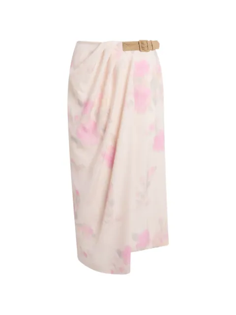 Moschino printed wrap skirt Neutrals A01230454