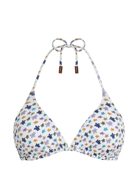 Vilebrequin turtle-print bikini top White FLEEH139