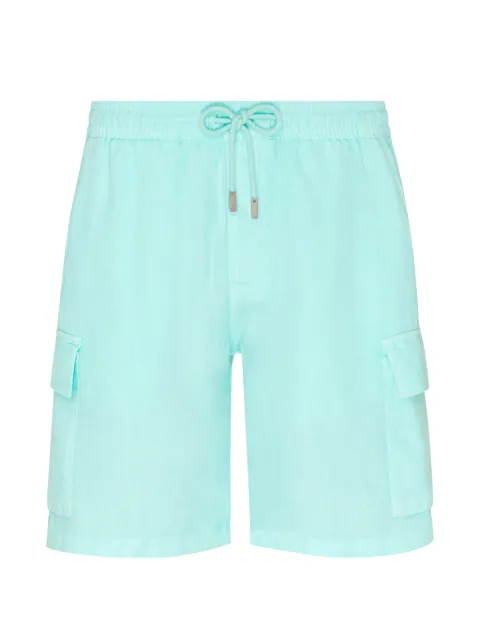 Vilebrequin cargo-pocket linen bermuda shorts Blue BAIU3U01