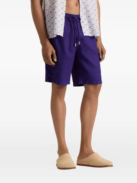 Vilebrequin linen bermuda shorts Purple BAIU3U01