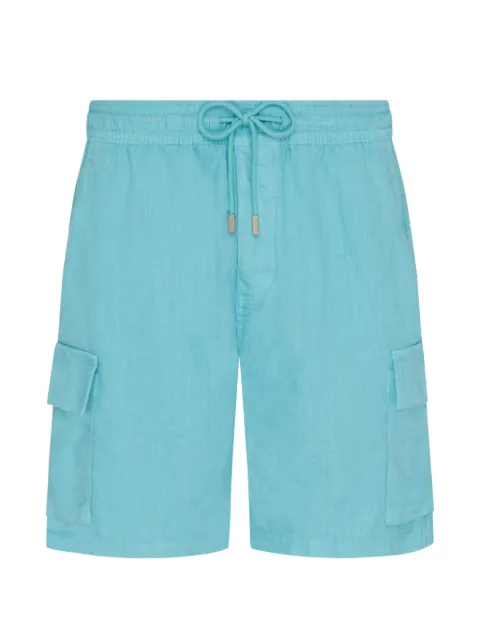 Vilebrequin cargo linen bermuda shorts Blue BAIU3U01