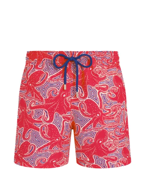 Vilebrequin octopus-print swim shorts Red MOOEB507