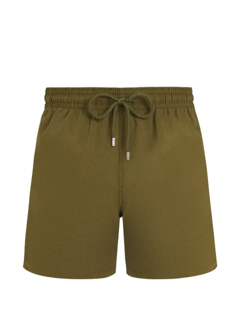 Vilebrequin micro-perforated drawstring swim shorts Green MAHEI100