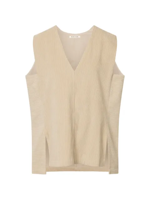 Black Crane V-neck corduroy top Neutrals CRCDV14