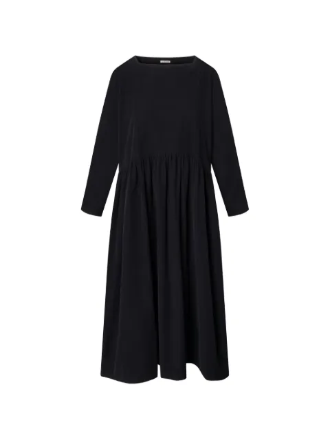 Black Crane ruffled midi dress Blue BCTRD01
