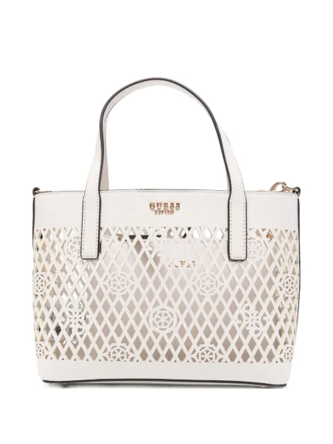 GUESS USA mini Letty laser-cut tote bag Neutrals HWPG9911750OFF