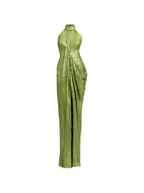 Gemy Maalouf sequin-embellished draped maxi dress Green GMR257425LD