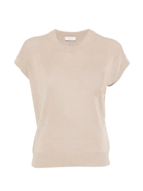 Peserico crew-neck top Neutrals S99179F129056V