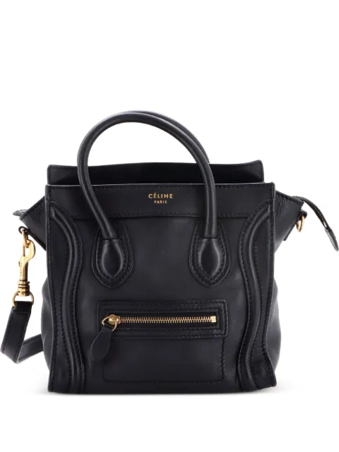 Celine Pre-Owned Luggage Bag Smooth Leather Nano crossbody bag Black ZIXVW8NQJSSJ68Z3
