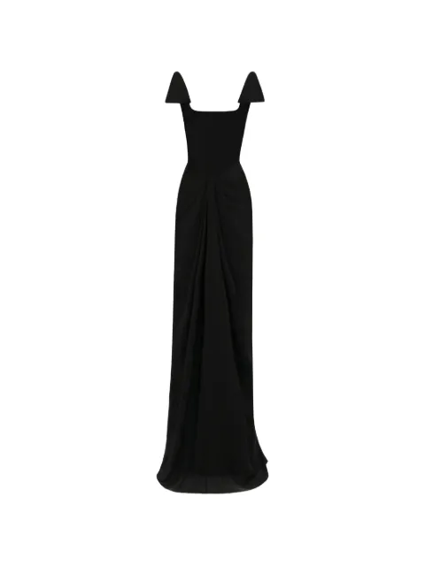Gemy Maalouf squared-neckline corset maxi dress Black EDR241874LD