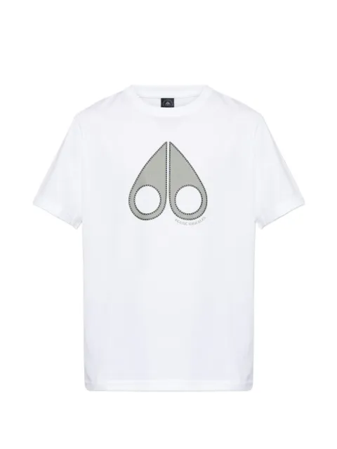 Moose Knuckles logo graphic T-shirt White M16MT736