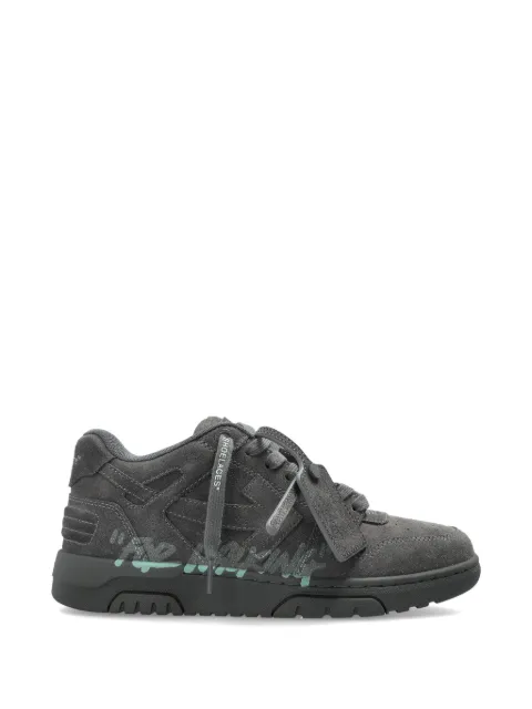 Off-White Out Of Office "For Walking" suede lace-up sneakers Grey OWIA259S26LEA0060742