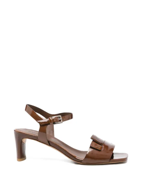 Del Carlo Moor ankle-strap leather pumps Brown 12118MOOR