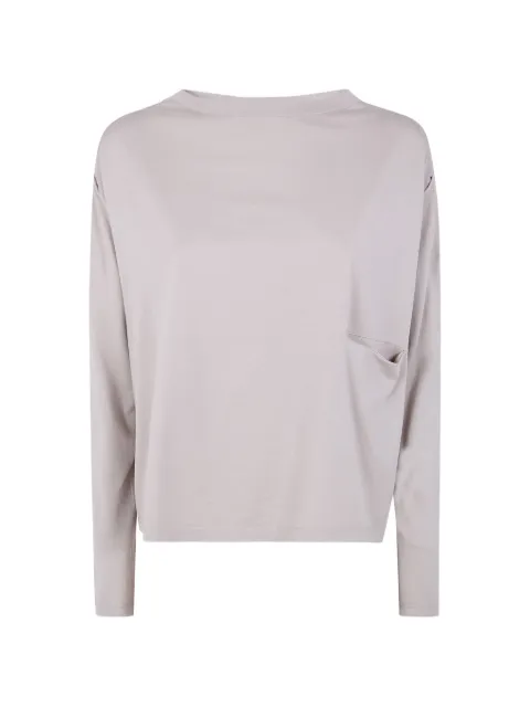 Ma'ry'ya draped-pocket T-shirt Neutrals YSJ100