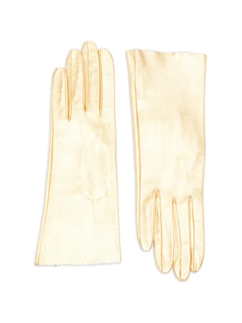 Manokhi scalloped gloves Gold MANO161
