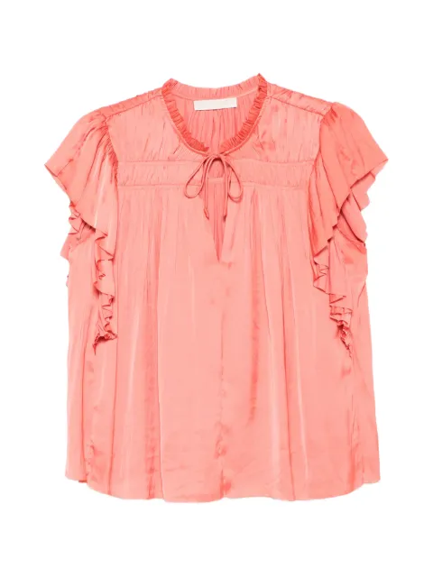 Ulla Johnson Agosta ruffled tie top Pink SP260224