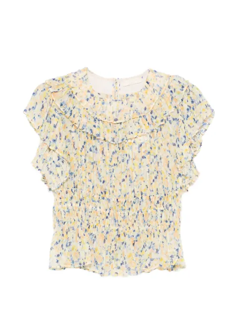 Ulla Johnson Athene ruffled floral-print blouse Neutrals SP260212